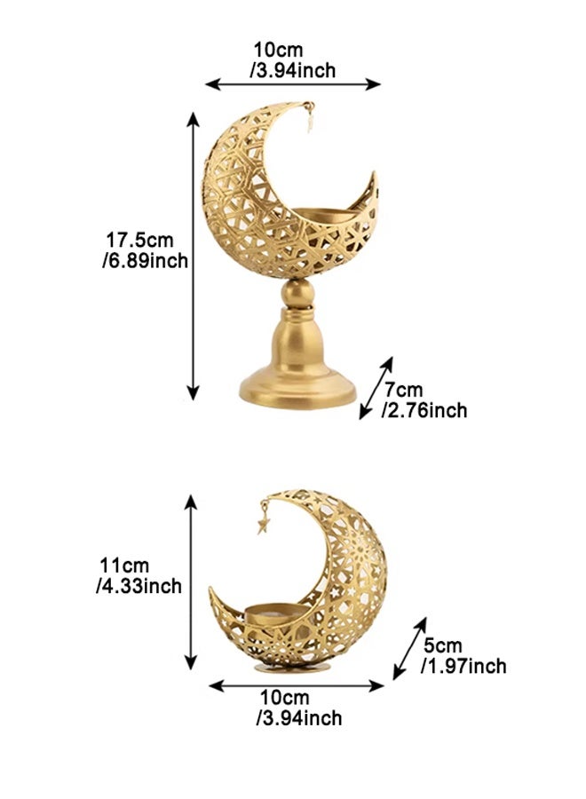 2-Pieces Set Cut-Out Iron Candle Holder, Incense Burner, Candlestick, Home Decor Centerpiece Suitable for Home, Office, Giving Gifts - Image 4